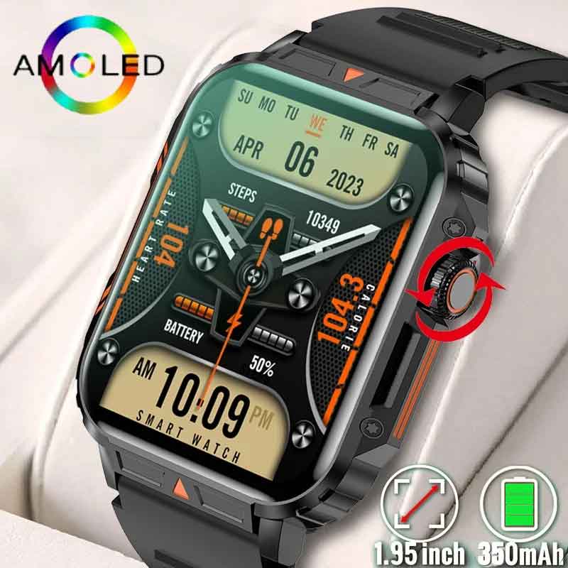 Smartwatch Face - Reloj inteligente militar para hombre, accesorio