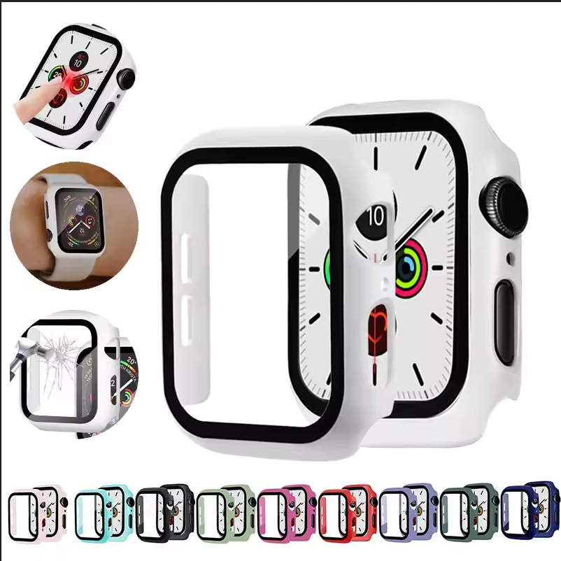 Watch Case Bumper - Cubierta de vidrio templado para Apple