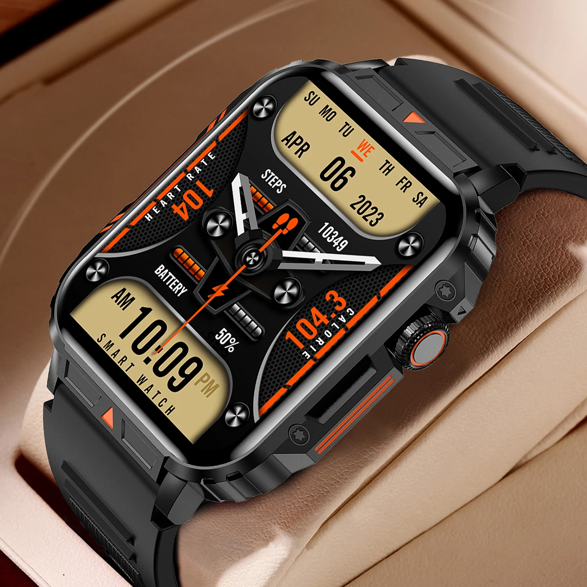 Smartwatch Face - Reloj Inteligente Militar de Lujo 2026