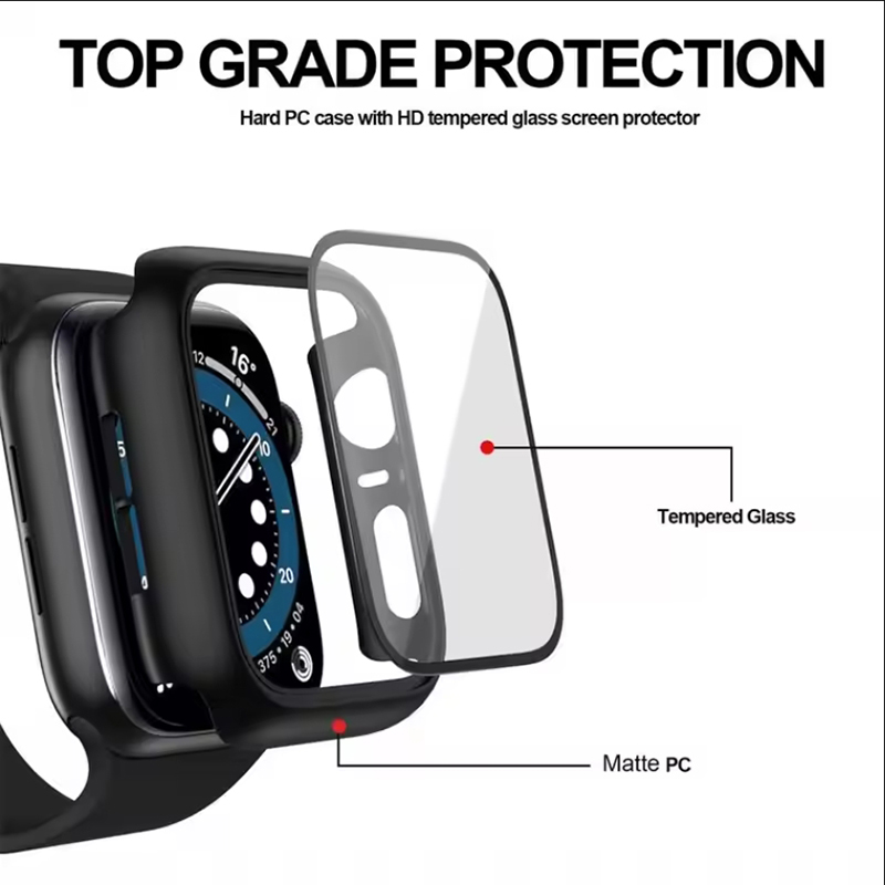 Cubierta de vidrio templado pa - Watch Case Bumper reseña y precio